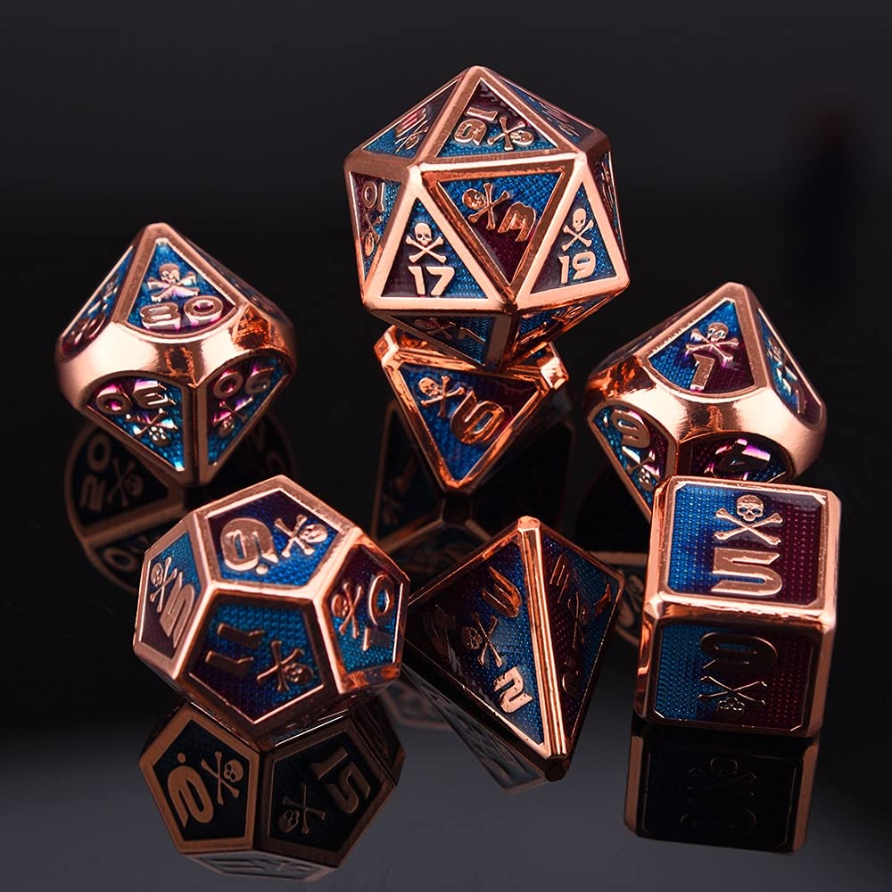 zx 頭蓋骨と骨の大きいサイズの金属ダイスに設定されています TRPG DND